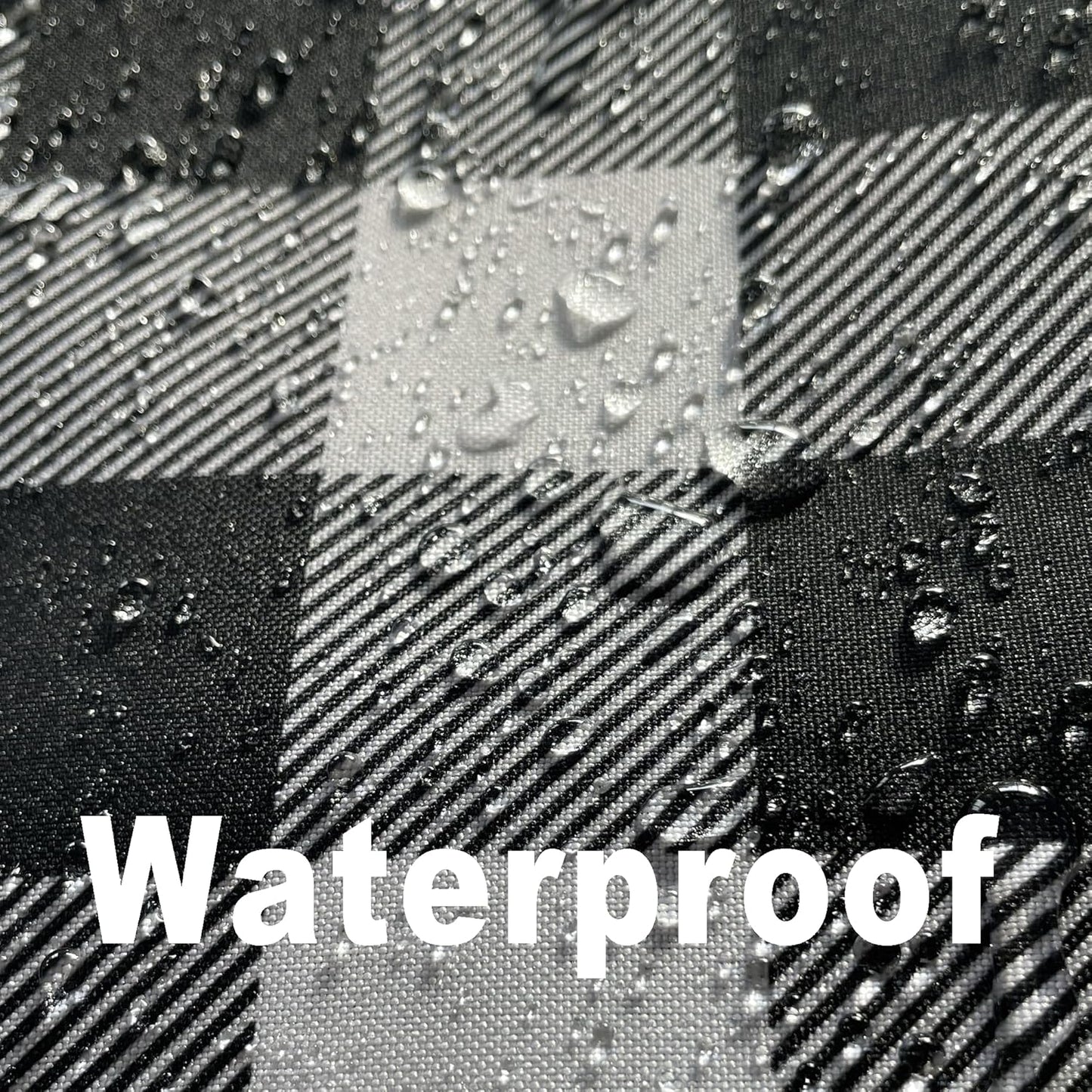 Waterproof Checkered Tablecloth Fabric - Rectangle 58x84 Inch Classic Gingham Buffalo Plaid Table Cloth for Indoor/Outdoor Use - Washable Table Cover for Kitchen, BBQs, and Parties