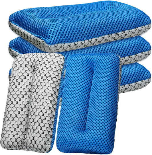 Two Sided Bug and Tar Sponge Microfiber Bug Scrubber Car Sponge for Washing Soft Mesh, Scratch Free for Car, Truck, SUV, RV, Boat, and Motorcycle(5 Pcs)