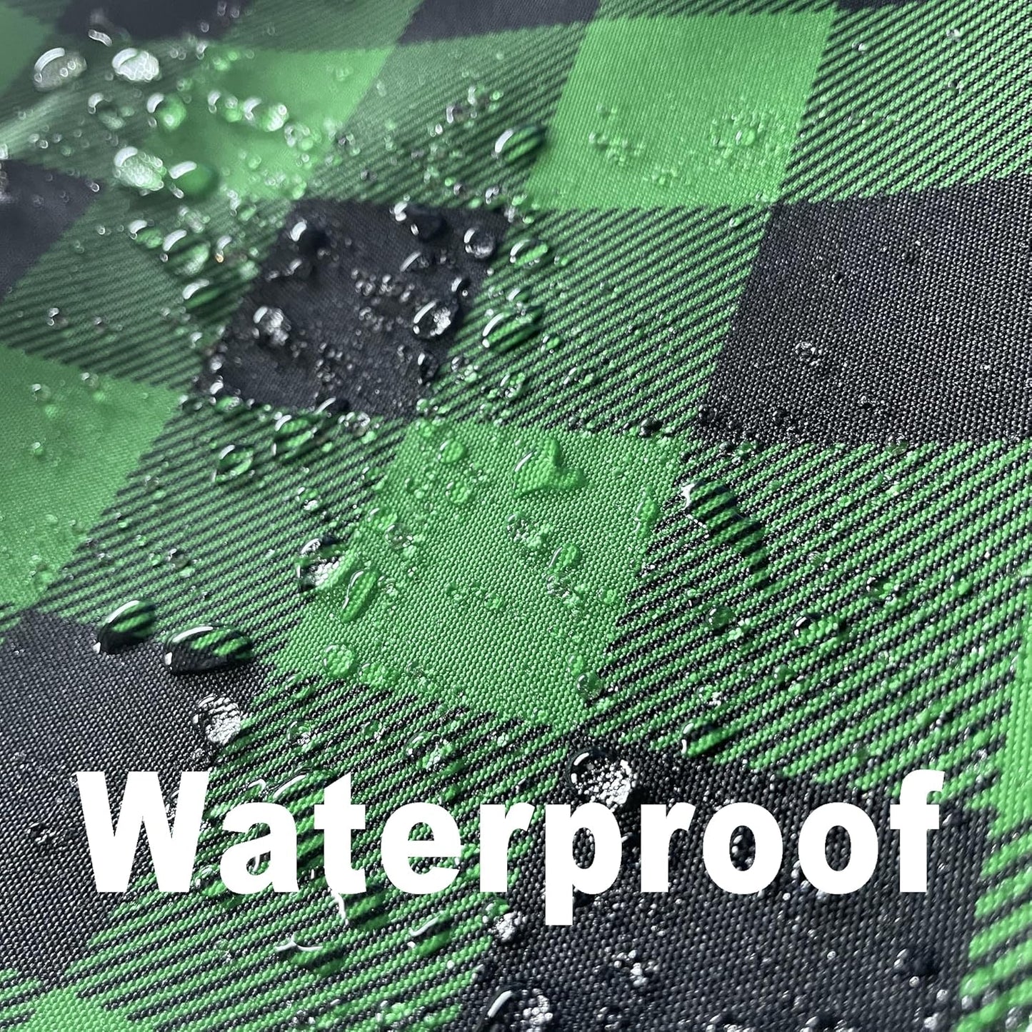 Waterproof Gingham Festive Tablecloth Fabric - Oblong 52x70 Inch Classic Buffalo Tartan Table Cloth for Outdoor Use - St. Patrick's Day Tabletop Cover for Xmas, BBQs, and Parties