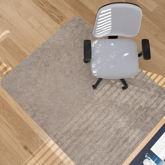 Placoot Desk Chair Mat for Hardwood Floor Corduroy Surface 1/6" Thick 55"x35" Office Chair Mat for Rolling Chairs-100% Large Anti-Slip Backing Under Desk Low-Pile Office Rug Floor Mat for Office/Home