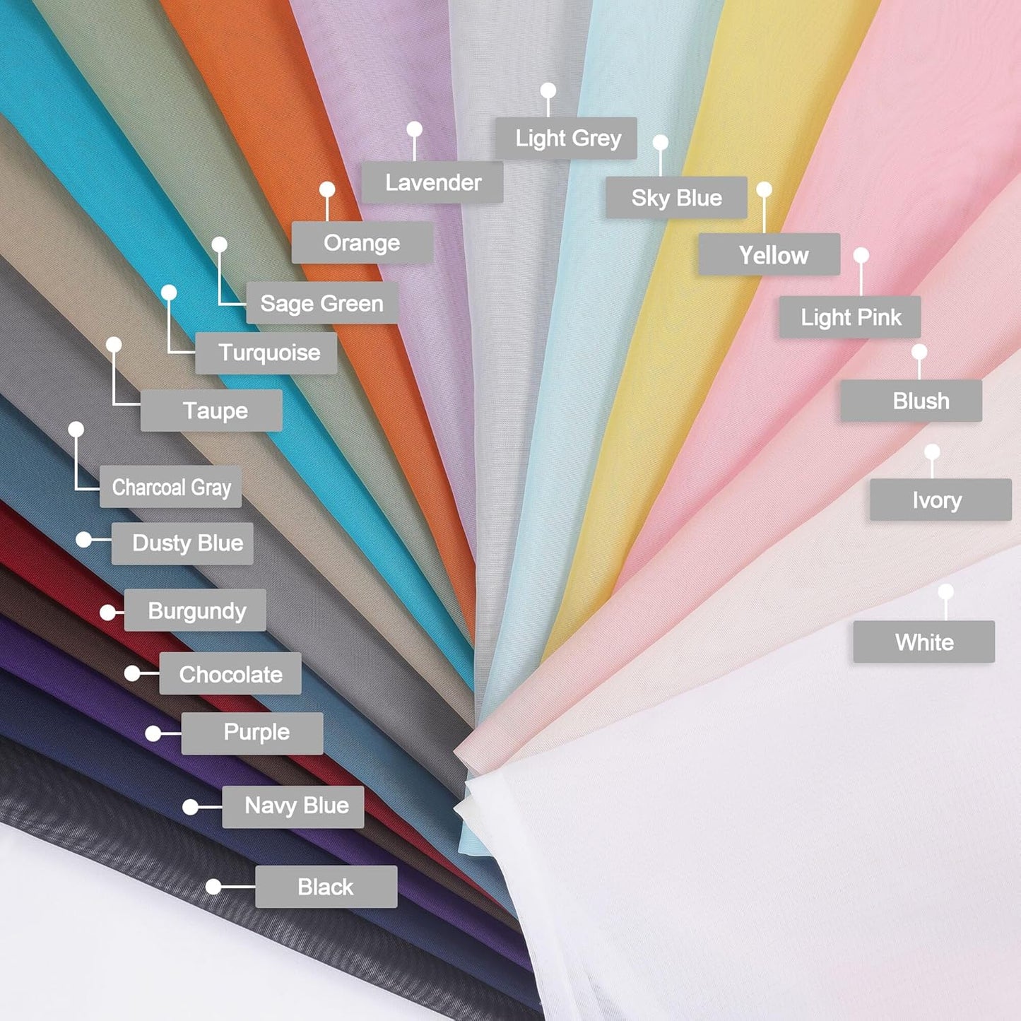 Chyhomenyc Sheer White Tier Curtains 24 Inch Length Set, Small Window Curtains Treatment for Bathroom/Living Room/Cafe/Basement, Short Voile Curtain Tiers 42in x 24in, Rod Pocket, 2 PCS