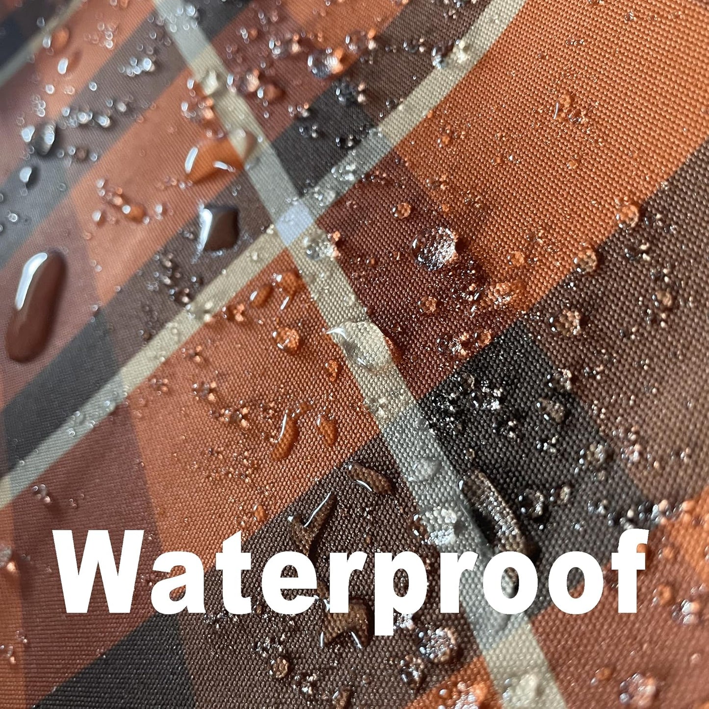 Waterproof Gingham Festive Tablecloth Fabric - Oblong 52x70 Inch Classic Buffalo Tartan Autumn Table Cloth for Outdoor Use - Give Thanks Tabletop Cover Perfect for Halloween, BBQs, Parties