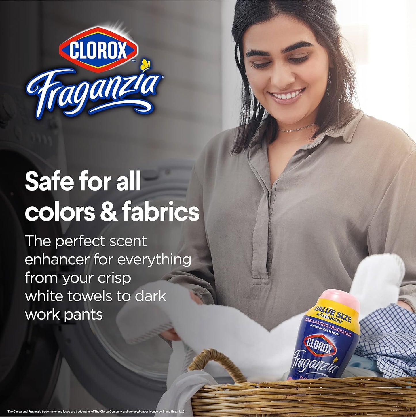 Clorox Fraganzia Laundry Scent Booster Crystals in Rose Scent - Scented In-Wash Freshener Beads for Fresh, Clean, Great Smelling Clothes and Linens, 70 Oz