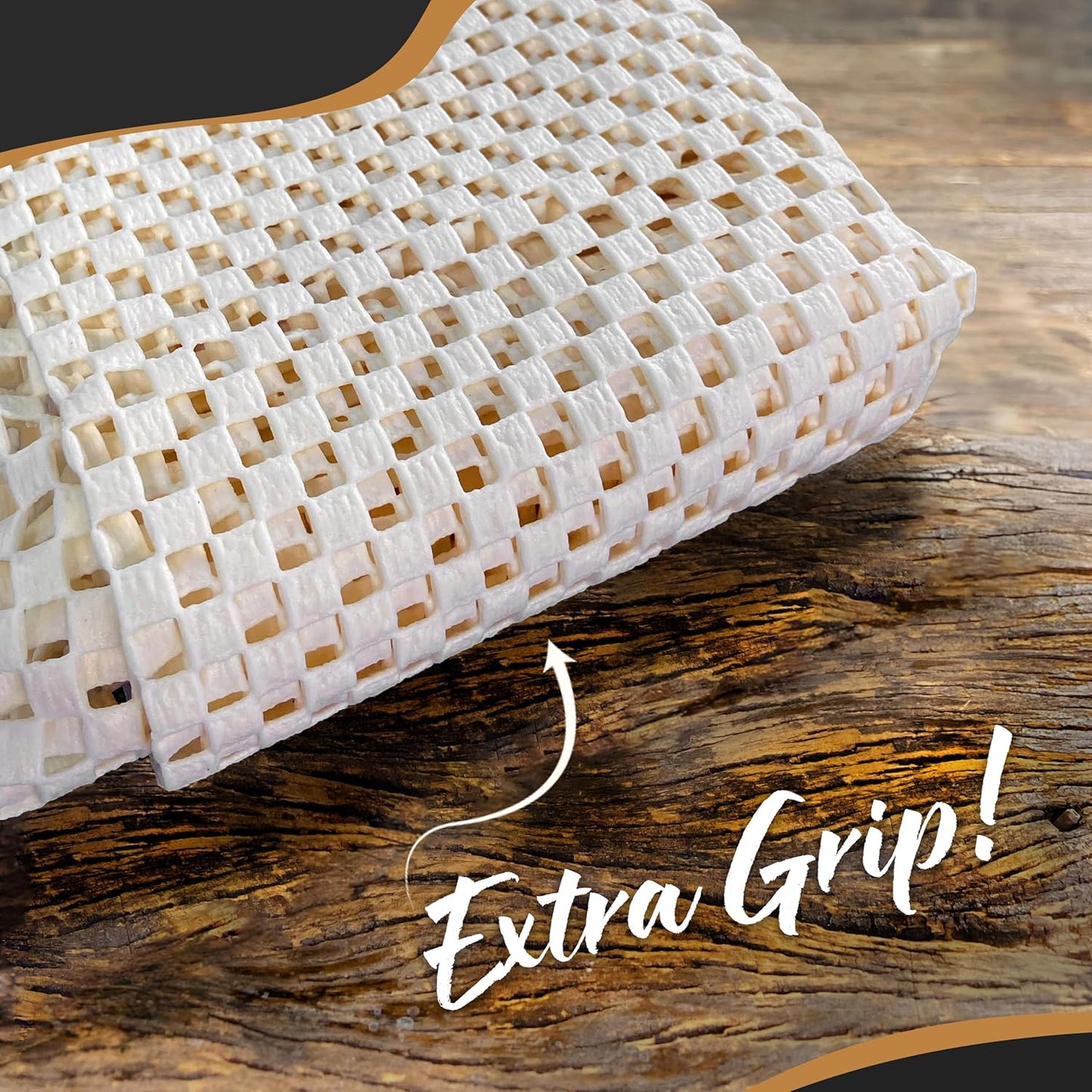 Nevlers 10'x14' White Non Slip Rug Pad | PVC Anti Skid Rug Gripper for Hardwood Floors & Other Surfaces | Open Weave Rug Stoppers to Prevent Sliding | Customizable Non Slip Rug Grippers Carpet Pad