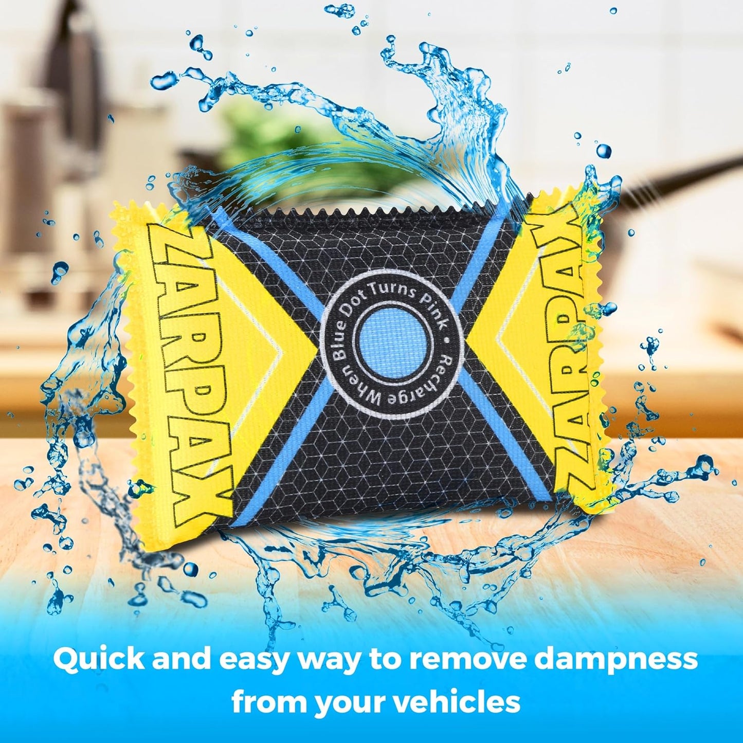 4.4 oz/125g Rechargeable Desiccant Packs Dehumidifier Bag - 6 Pack - Moisture Absorbers For Safes, Car, Bathroom, Storage - Moisture Remover Eliminates Humidity - Reusable Desiccant Bags