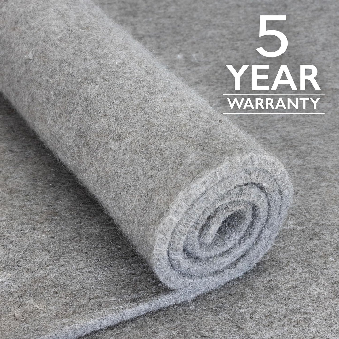 RUGPADUSA - Eco-Plush - 9' Round - 1/4" Thick - 100% Felt - Premium Cushioned Rug Pad - Available in 3 Thicknesses, Many Custom Sizes