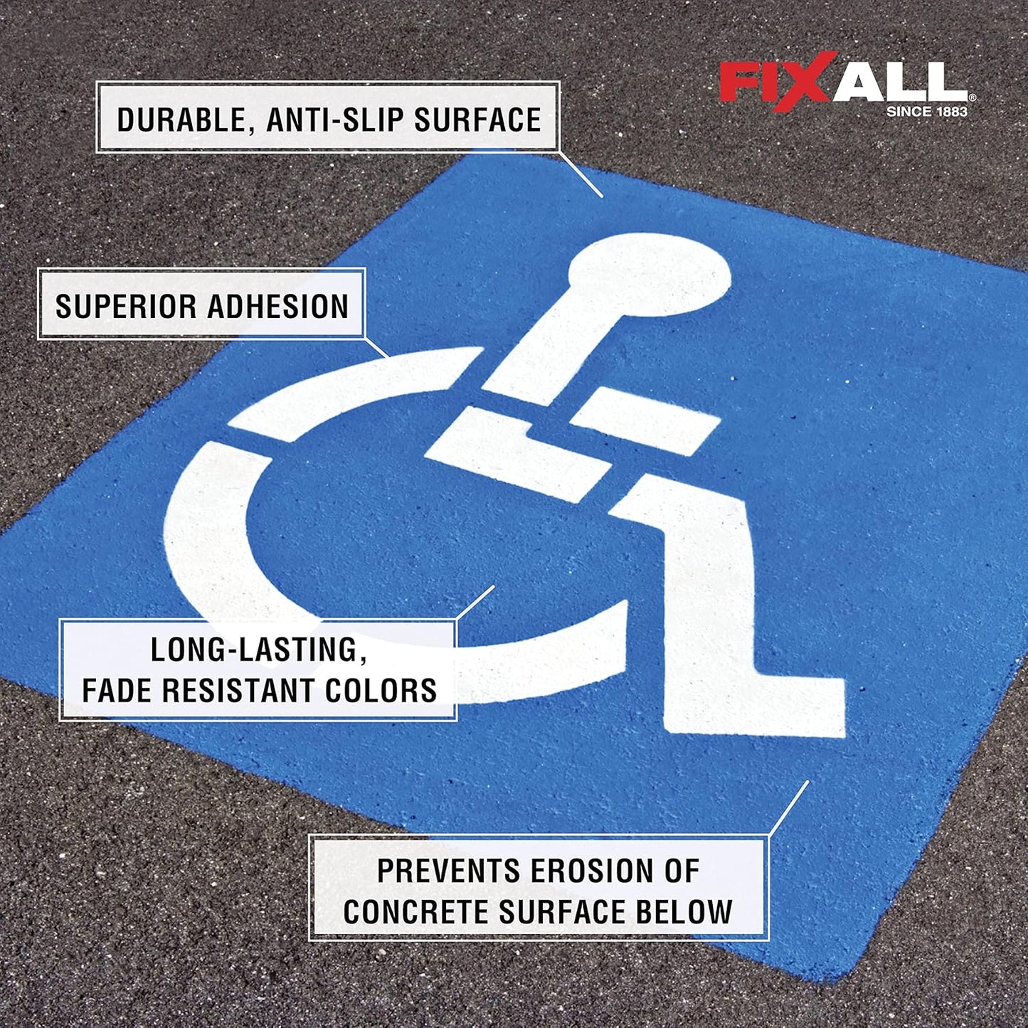 FIXALL Skid Grip Anti-Slip Coating, 5 Gallons, Camel, Exceeds ADA Standards, Ideal for Safety Areas, Slip-Resistant Pavement, Cement & Concrete Paint