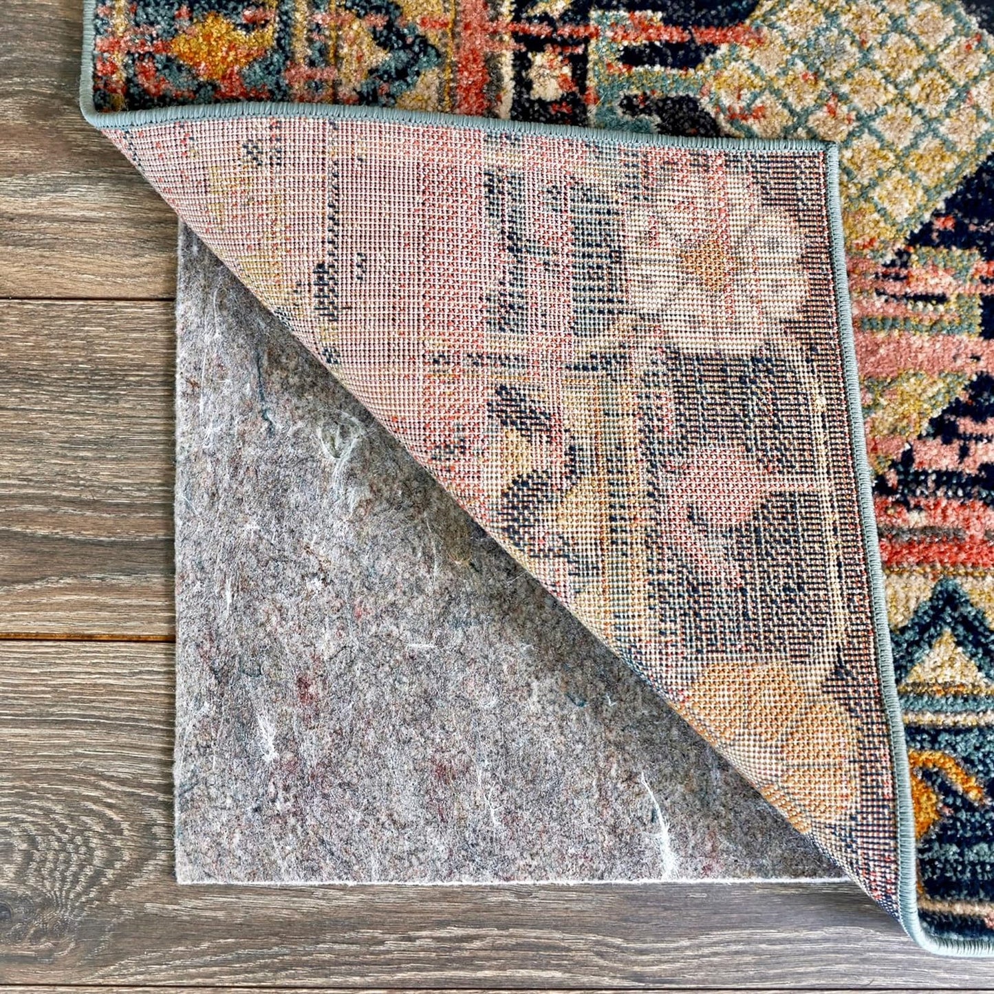 RUGPADUSA - Dual Surface - 4'10" x 6'10" - 1/8" Thick - Felt + Rubber - Non-Slip Backing Rug Pad - Adds Low-Profile Comfort and Protection