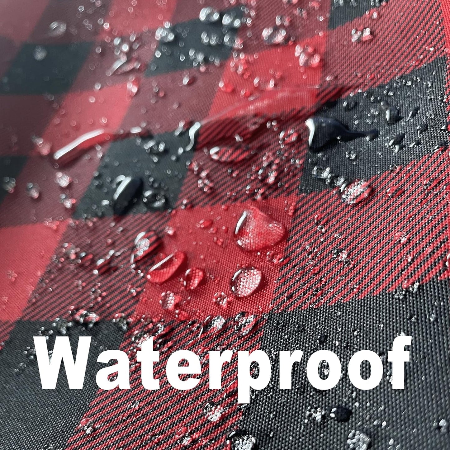 Gingham Xmas Tablecloth Fabric - Oblong 58x120 Water Resistant Christmas Plaid Table Cloth for Indoor/Outdoor Use - Red Tabletop Cover Perfect for Birthday, Picnics, Gardens