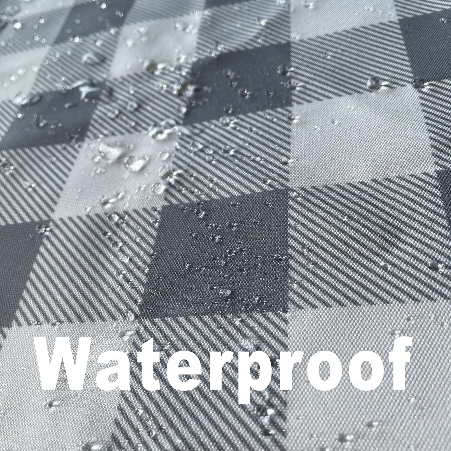 Waterproof Plaid Tablecloth Fabric - Square 58x58 Inch Classic Gingham Checker Table Cloth for Indoor/Outdoor Use - Buffalo Table Cover for Picnics, BBQs, and Parties