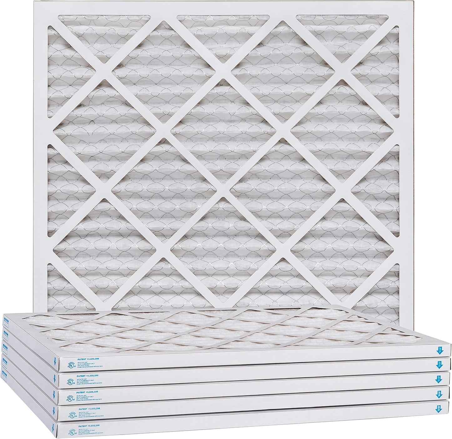 Aerostar 21 1/4x21 1/4x1 MERV 11, Pleated Air Filter, 21 1/4 x 21 1/4 x 1, Box of 6, Made in the USA