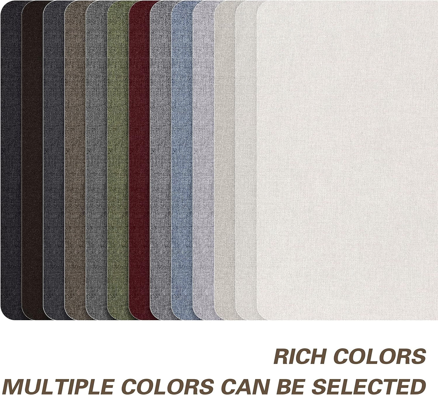 KING MOUNTAIN Fine Linen Repair Patches, Self-Adhesive Linen Fabric Patches, 8X11 inch Extra Size, Multi Color, Can be Used for Linen Sofa Repair and Linen Clothes Repair(Charcoal Black,8" x 11")