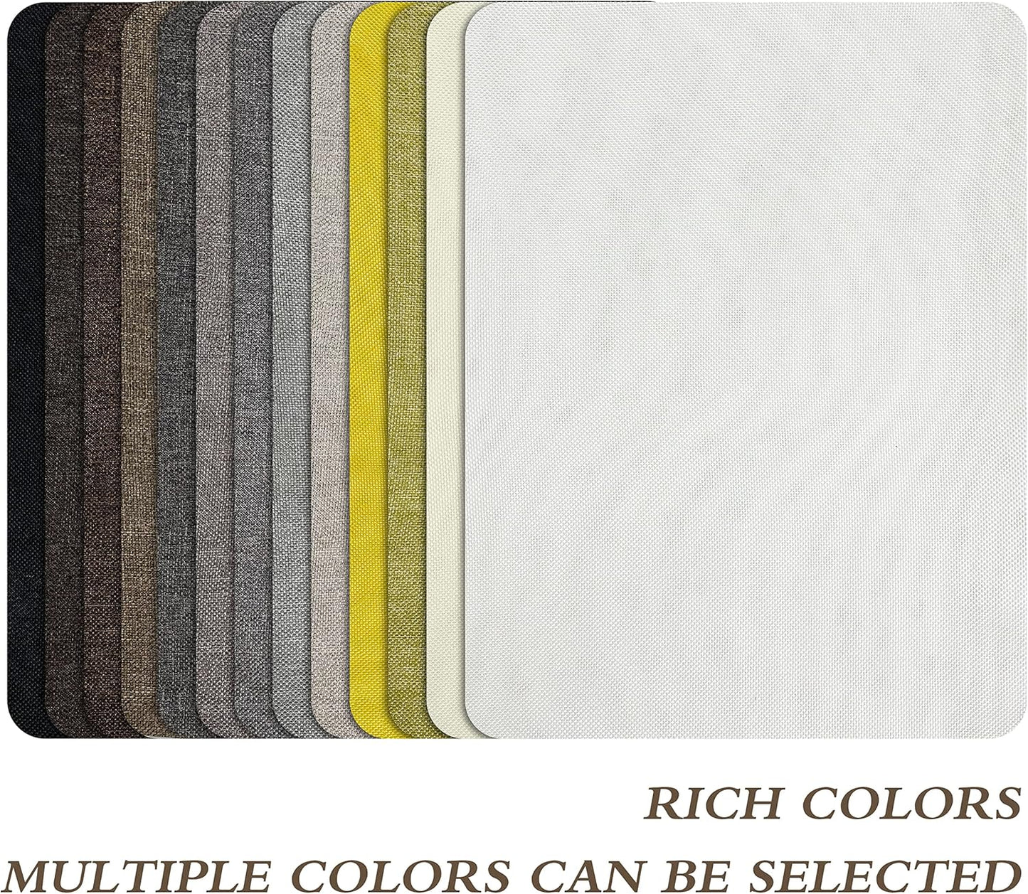 Fine Linen Repair Patches, Self-Adhesive Linen Fabric Patches, 8X11 inch 2 PCS, Multi Color, Can be Used for Linen Sofa Repair and Linen Clothes Repair(8" x 11"-2PCS,Cream-Gray)