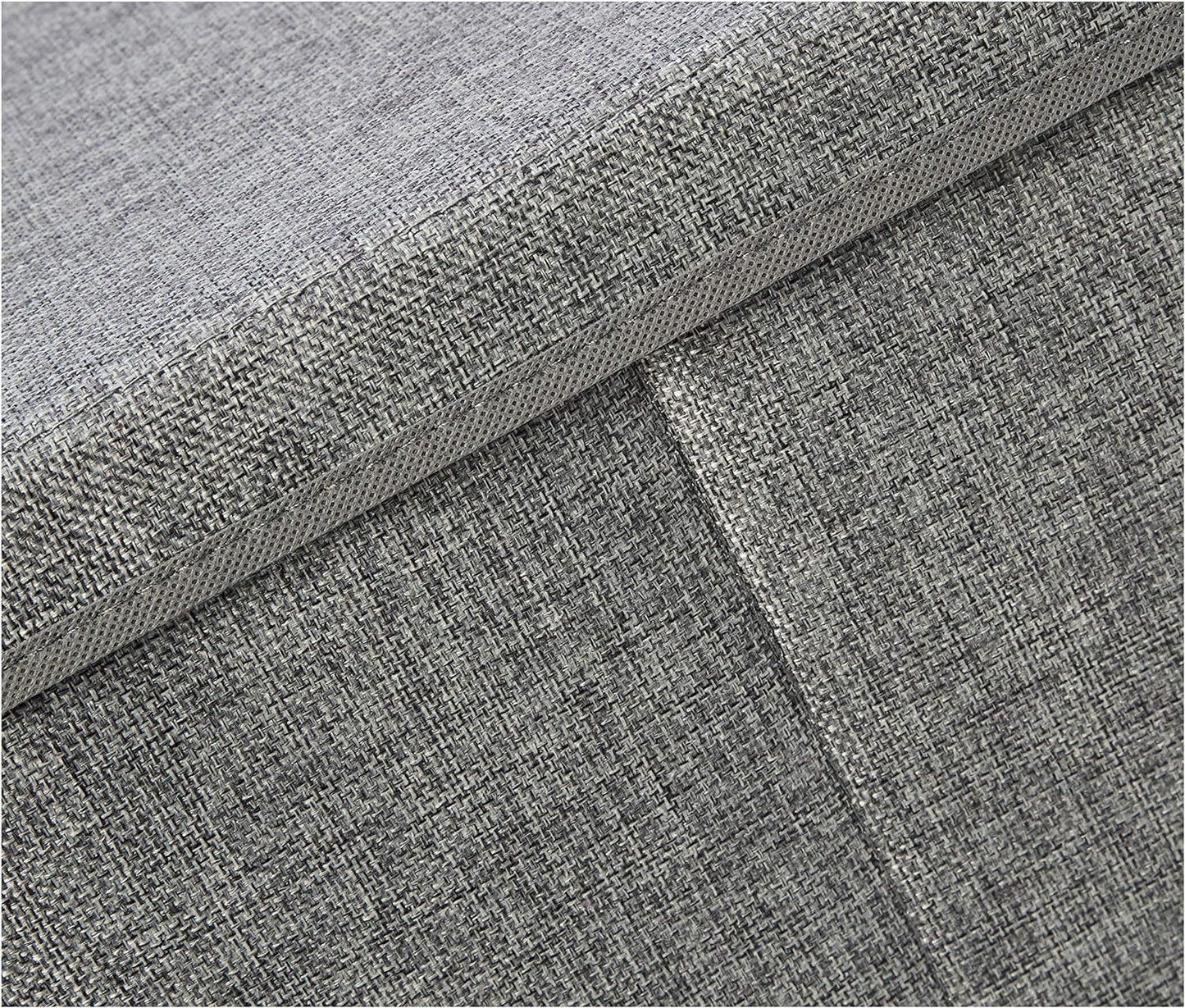 Amazon Basics Foldable Burlap Cloth Cube Storage Bin with Lid, Stackable and Sturdy, Gray, Set of 2