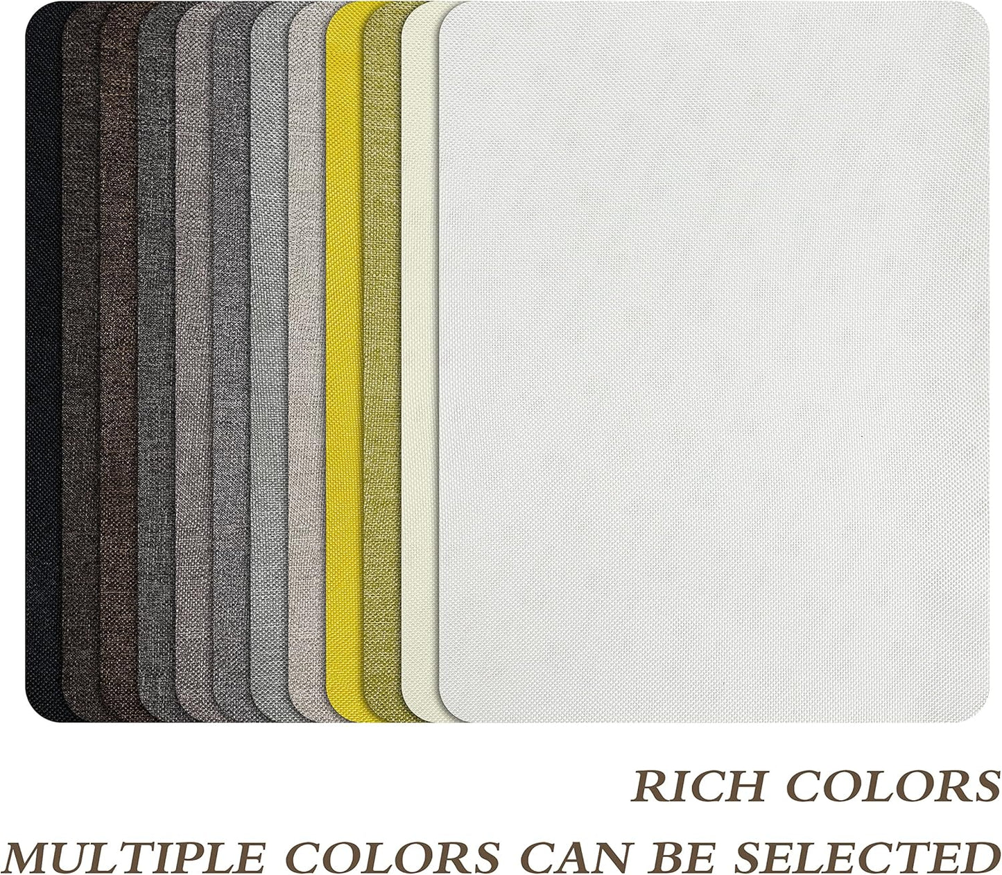 KING MOUNTAIN Fine Linen Repair Patches, Self-Adhesive Linen Fabric Patches, 8X11 inch Extra Size, Multi Color, Can be Used for Linen Sofa Repair and Linen Clothes Repair(8" x 11",Medium Grey 1.0)